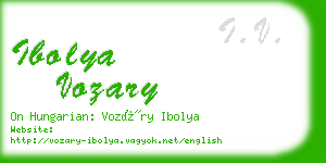 ibolya vozary business card